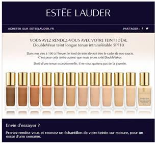 Estée Lauder offre une leçon de teint personnalisée aux fans de sa page Facebook !